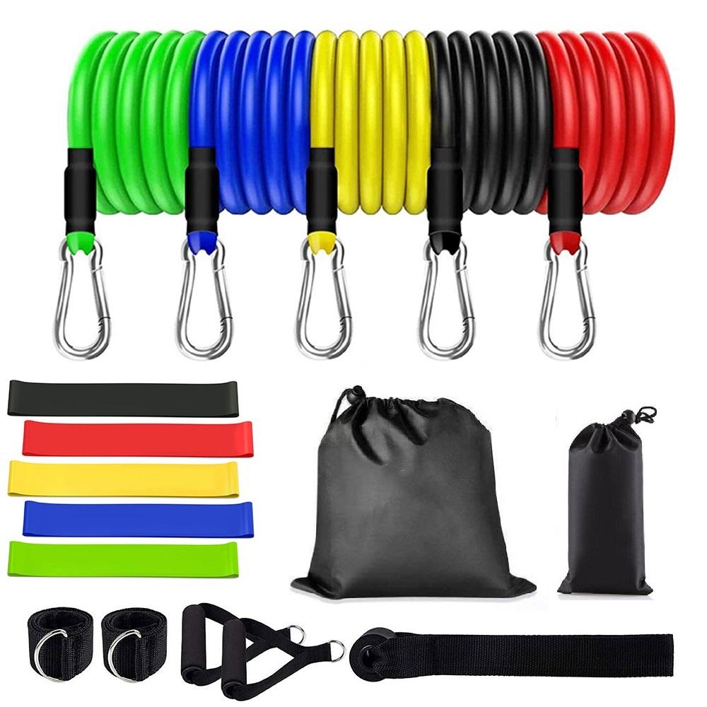 17 Pcs Workout Resistance Bands Set Exercise Band Set Fintess Sport - Taplike