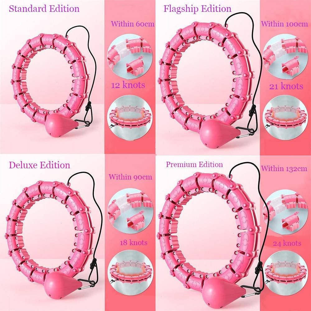 18-24Knots Adjustable Exercise Hoop Smart Exercise Hoop Weight Loss - Taplike
