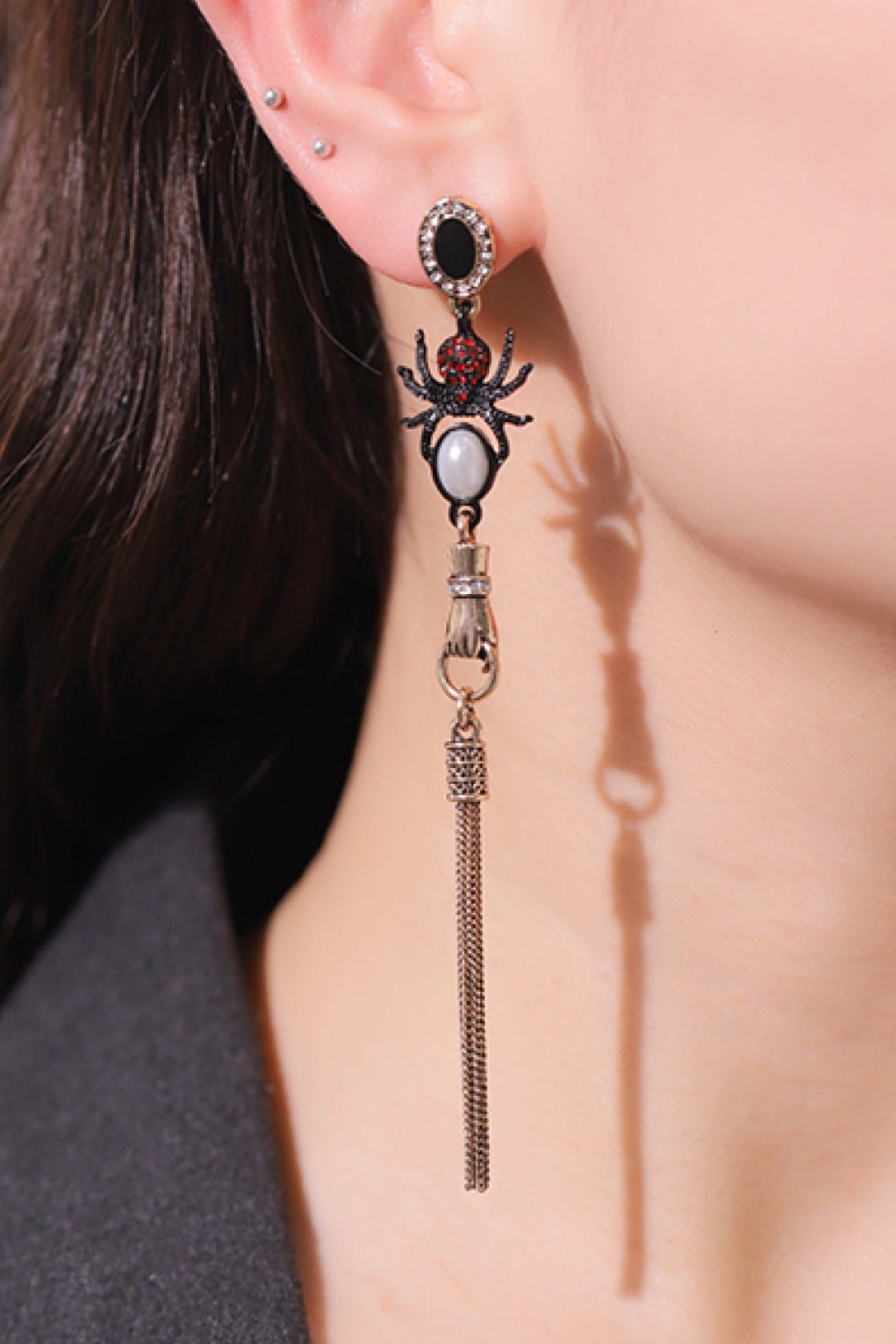 18K Gold-Plated Spider Drop Earrings - TapLike