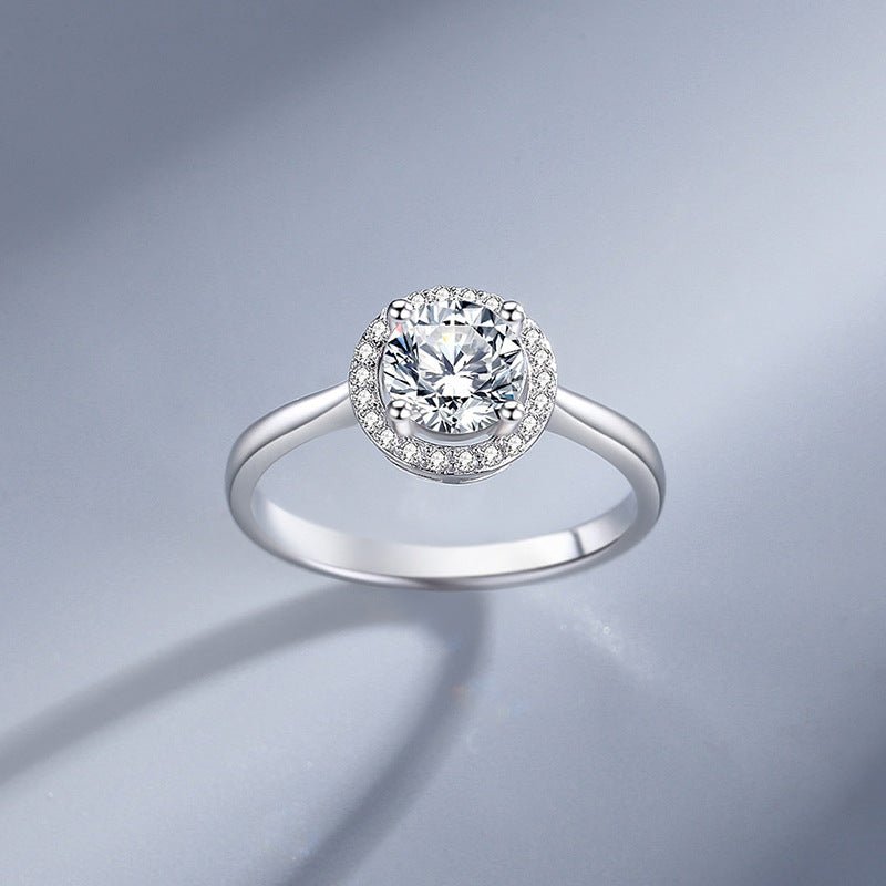 1ct Moissanite Four Claws Ring for Women s925 Ring K663 - TapLike