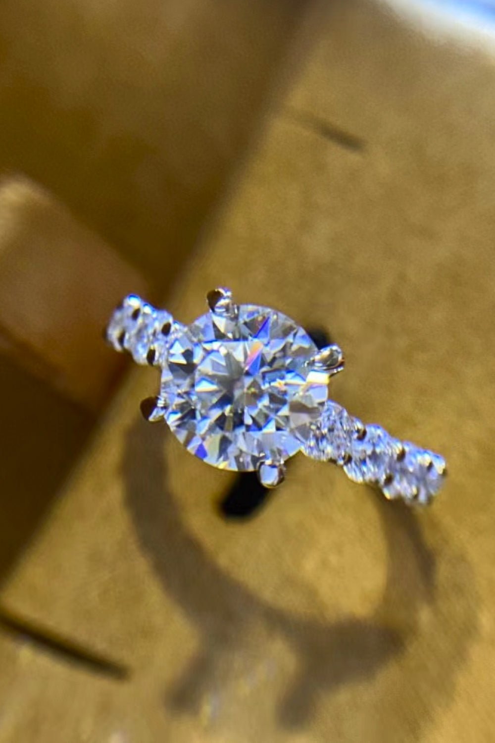 2 Carat 4-Prong Moissanite Ring - TapLike