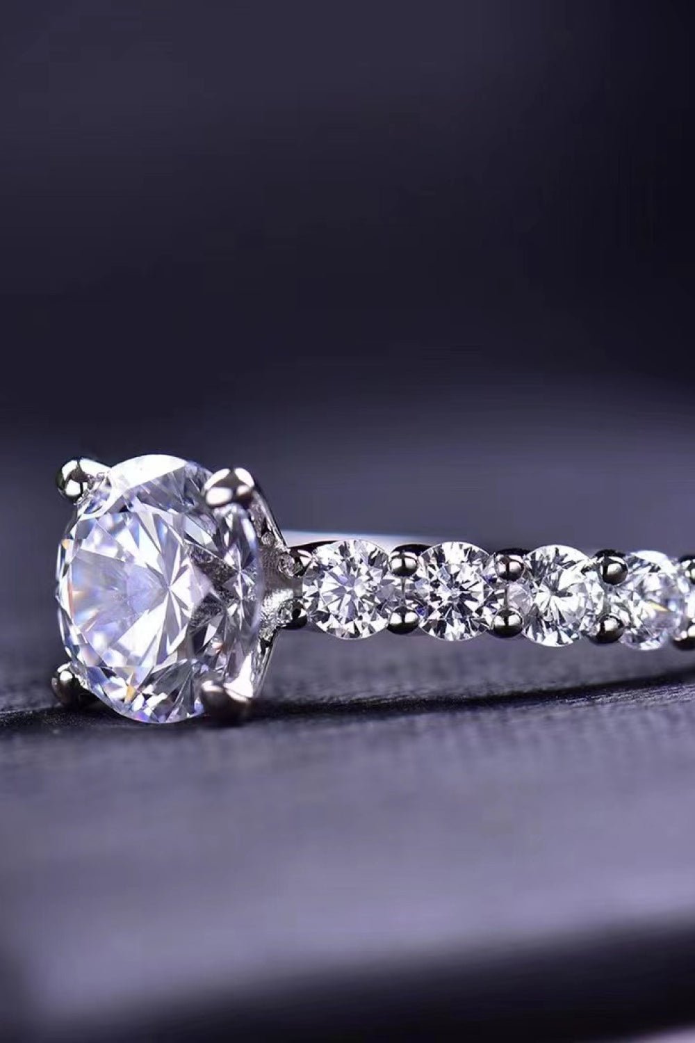 2 Carat 4-Prong Moissanite Ring - TapLike