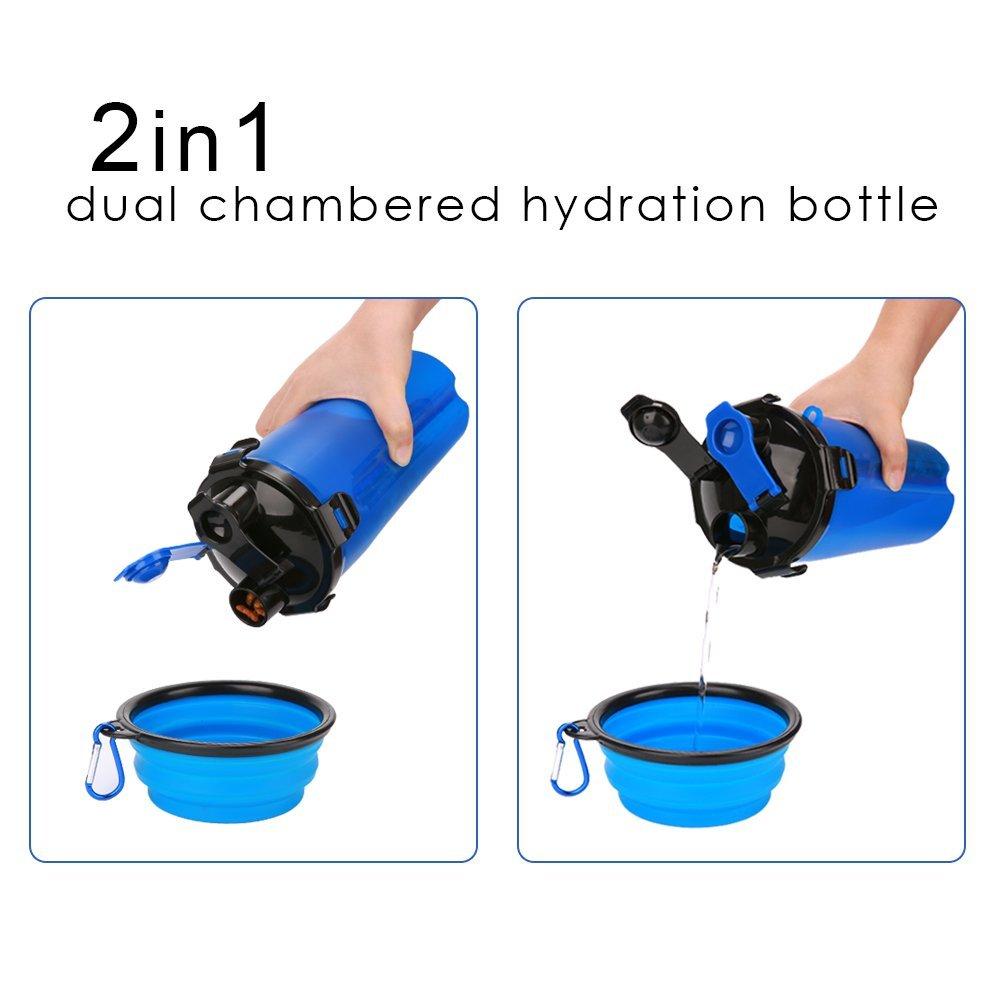 2 in 1 Dog Drinking Water Bottle with Bowls - Taplike