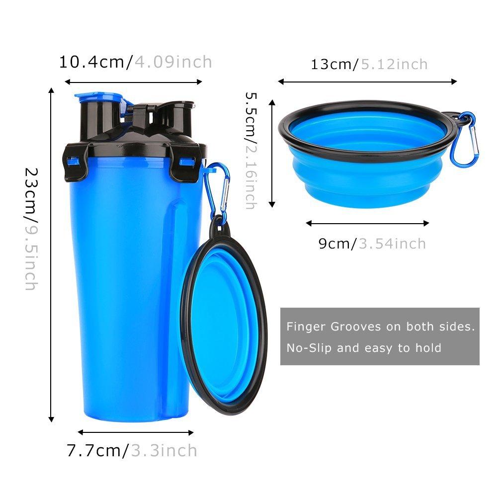 2 in 1 Dog Drinking Water Bottle with Bowls - Taplike
