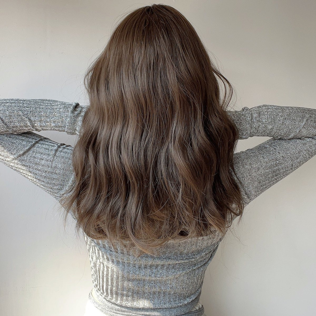 20-inch | cool brown | straight hair with hair bangs | SM7603 - TapLike