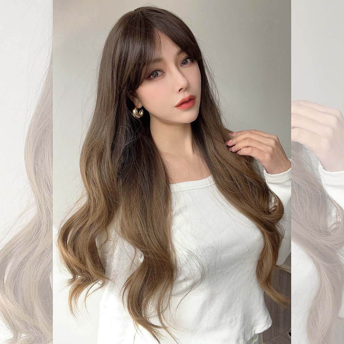 20-inch | Dark Brown | Straight Hair With Hair Bangs | SM7237 - TapLike
