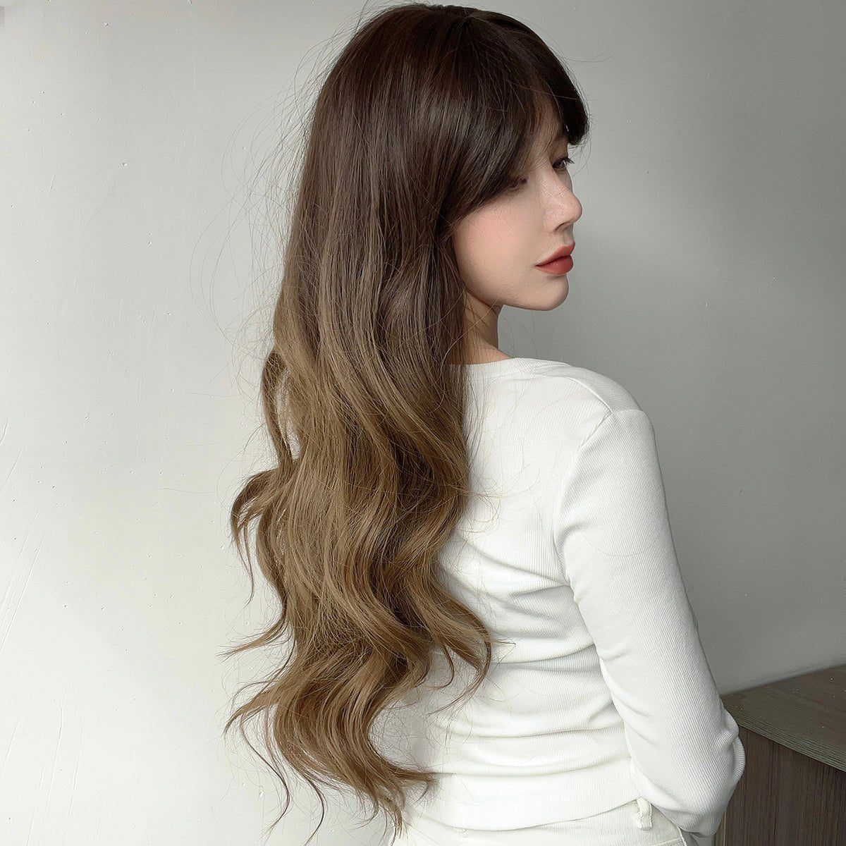 20-inch | Dark Brown | Straight Hair With Hair Bangs | SM7237 - TapLike