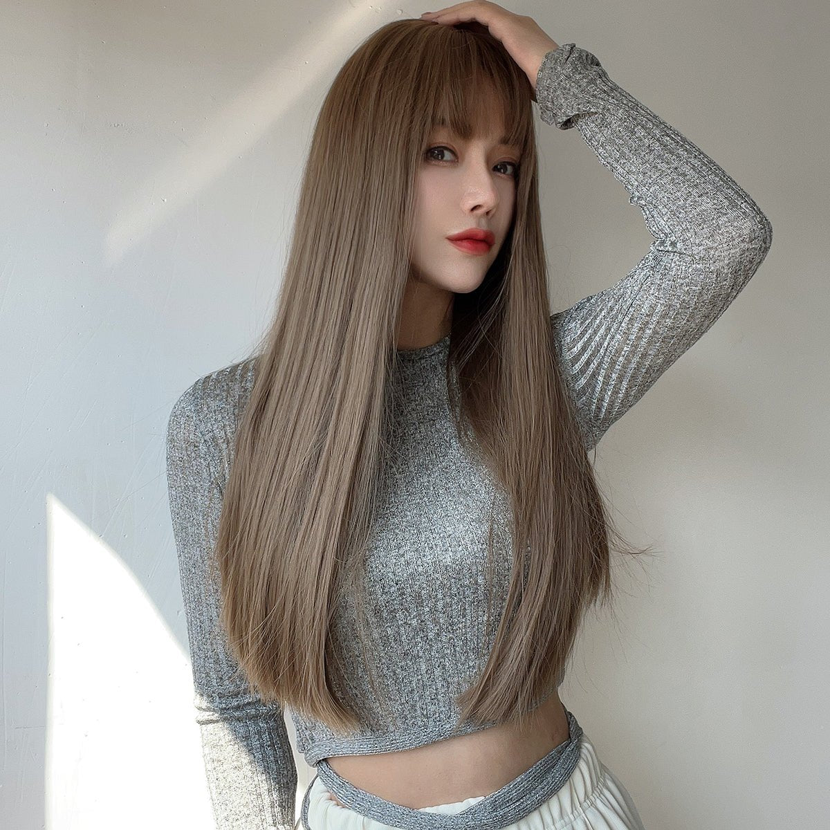 20-inch | Flaxen Brown| Straight Hair with Hair bangs| SM7826 - TapLike