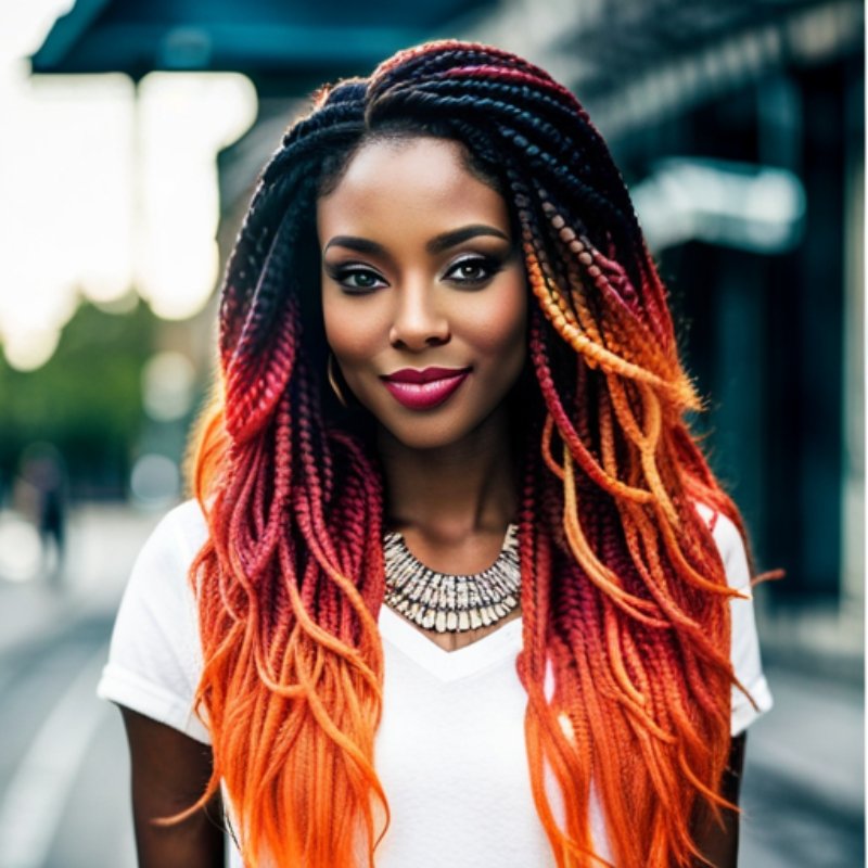 20 inch Synthetic Wigs straight and Curved African Wig Female DreadLocs 18pccs - Taplike