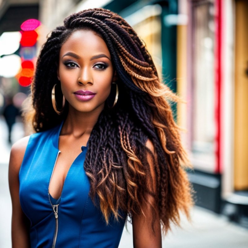 20 inch Synthetic Wigs straight and Curved African Wig Female DreadLocs 18pccs - Taplike