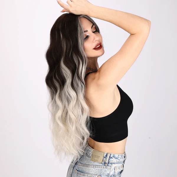 22-inch | Golden Black gradient Loose Wave without Hair Bangs | SM5309 - TapLike