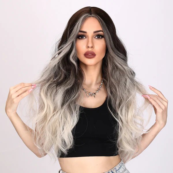 22-inch | Golden Black gradient Loose Wave without Hair Bangs | SM5309 - TapLike