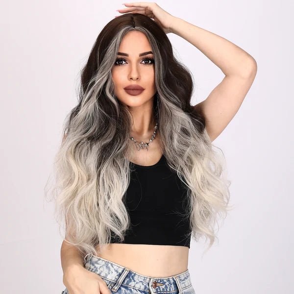 22-inch | Golden Black gradient Loose Wave without Hair Bangs | SM5309 - TapLike