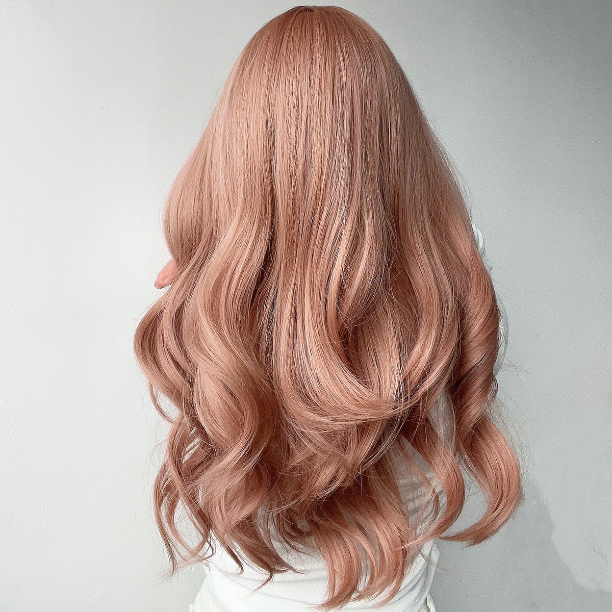 22-inch |rose powder|curly hair with hair bangs | SM7254 - TapLike