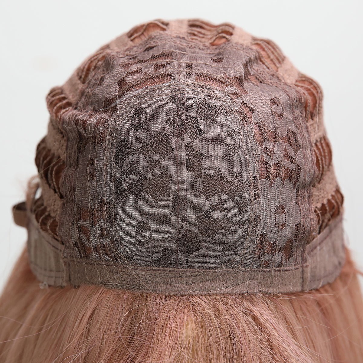 22-inch |rose powder|curly hair with hair bangs | SM7254 - TapLike