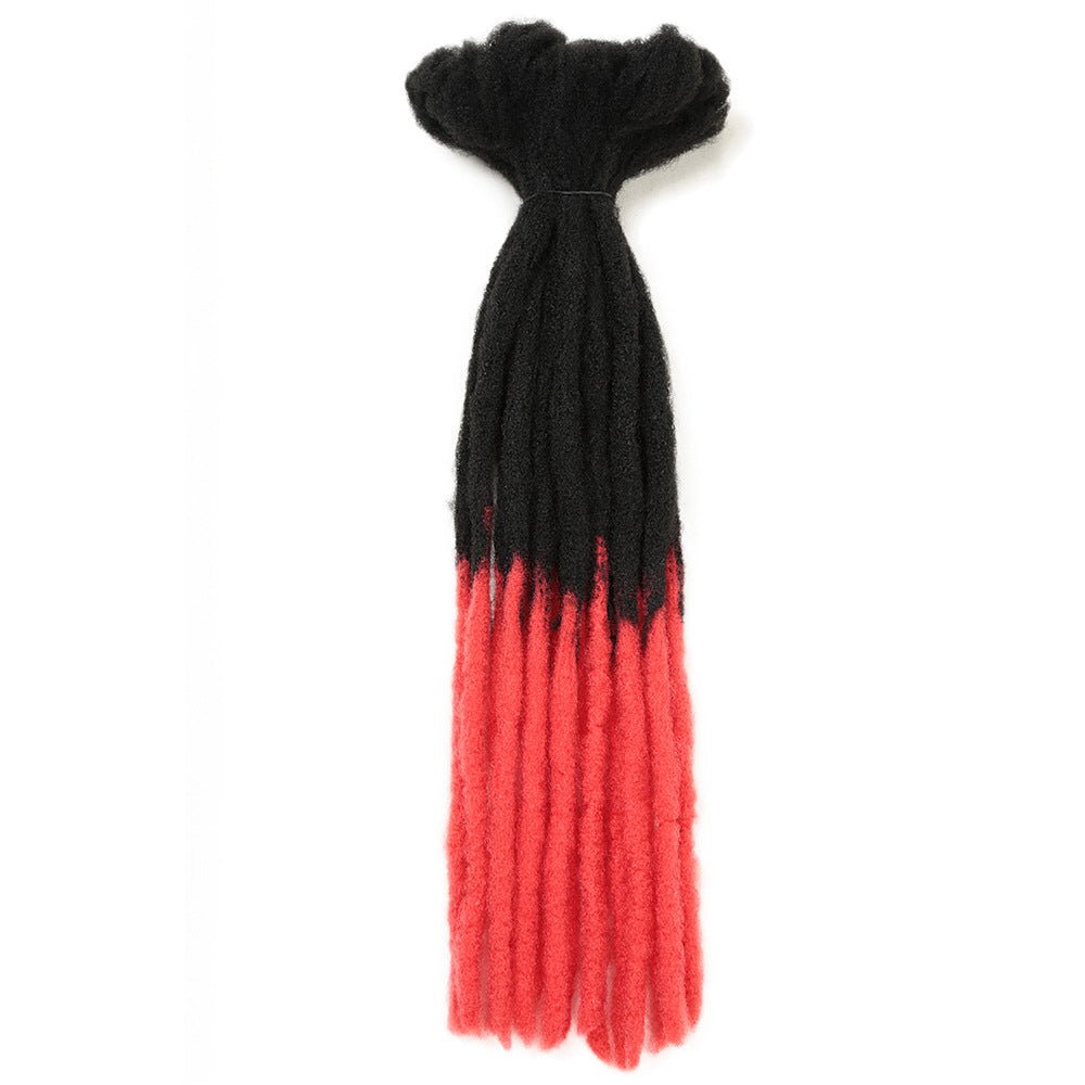 22 inches African Braid Fluffy Colorful Synthetic Braid Dreadloc Long straight Wigs 15pcs - Taplike