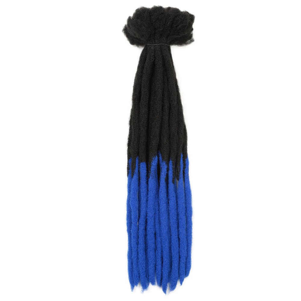 22 inches African Braid Fluffy Colorful Synthetic Braid Dreadloc Long straight Wigs 15pcs - Taplike