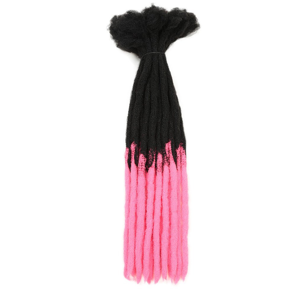 22 inches African Braid Fluffy Colorful Synthetic Braid Dreadloc Long straight Wigs 15pcs - Taplike