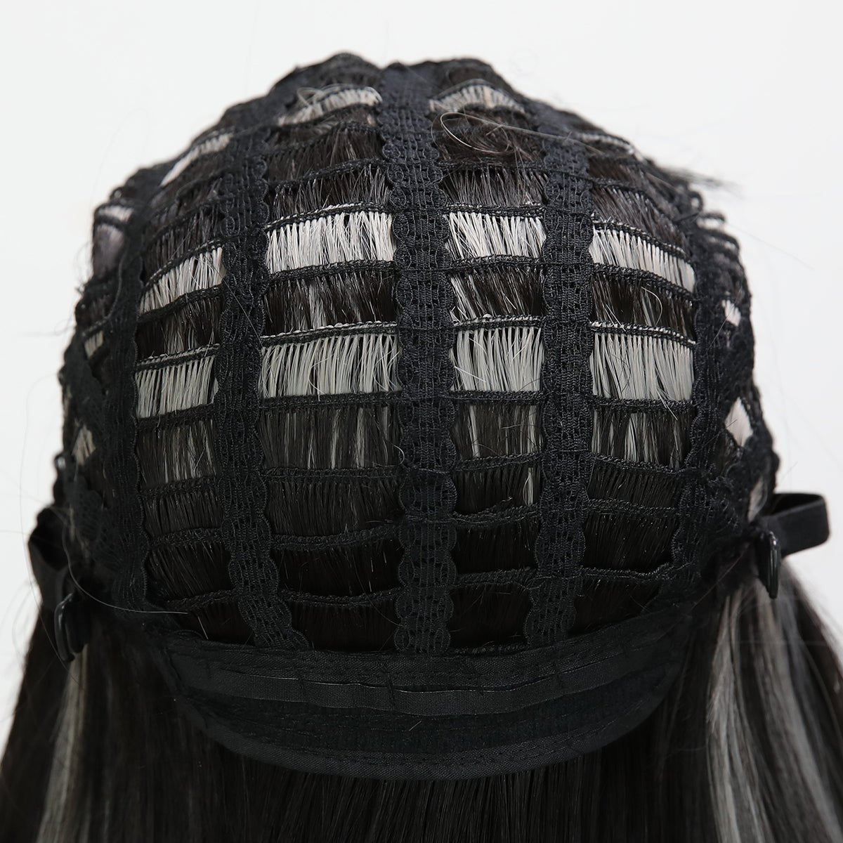 24-inch | black grey |straight hair with hair bangs| SM7279 - TapLike