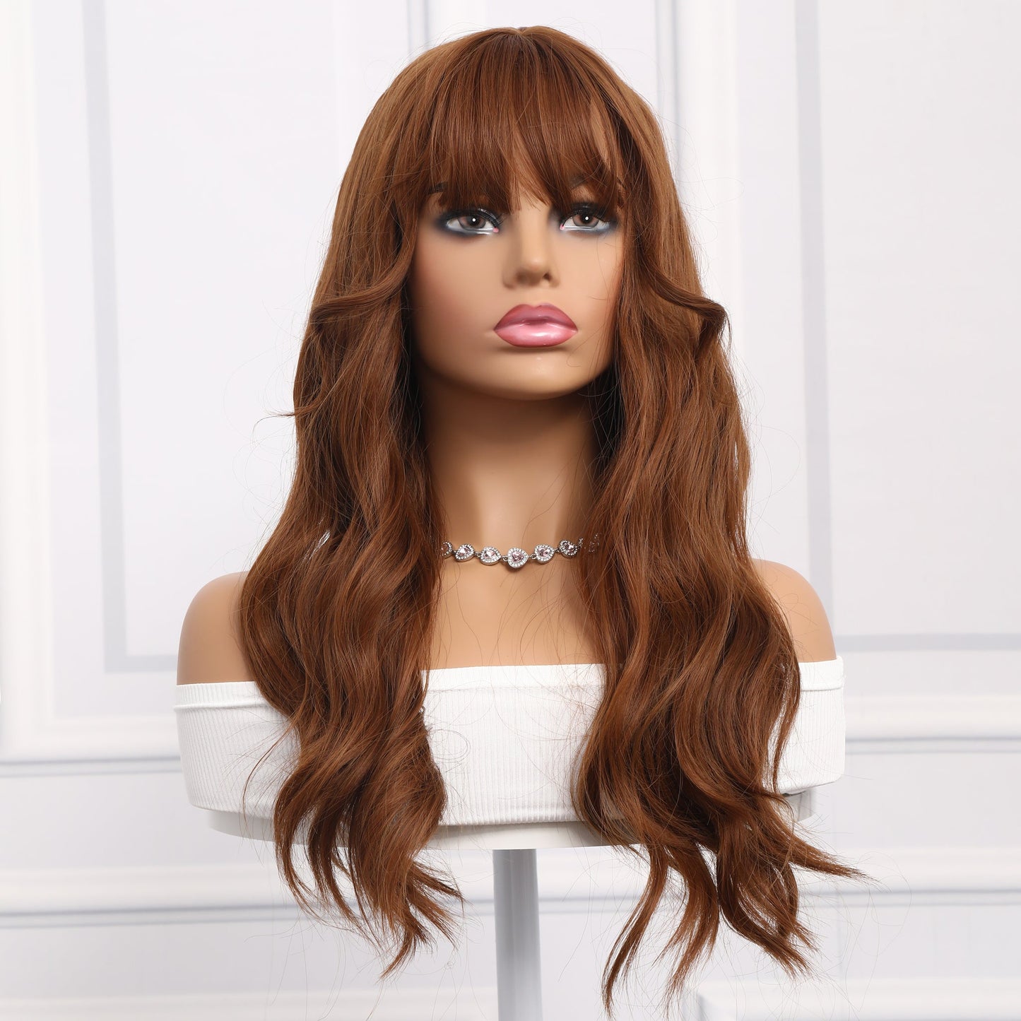26-inch | Brown Loose Wave with Hair Bangs | SM5065 - TapLike