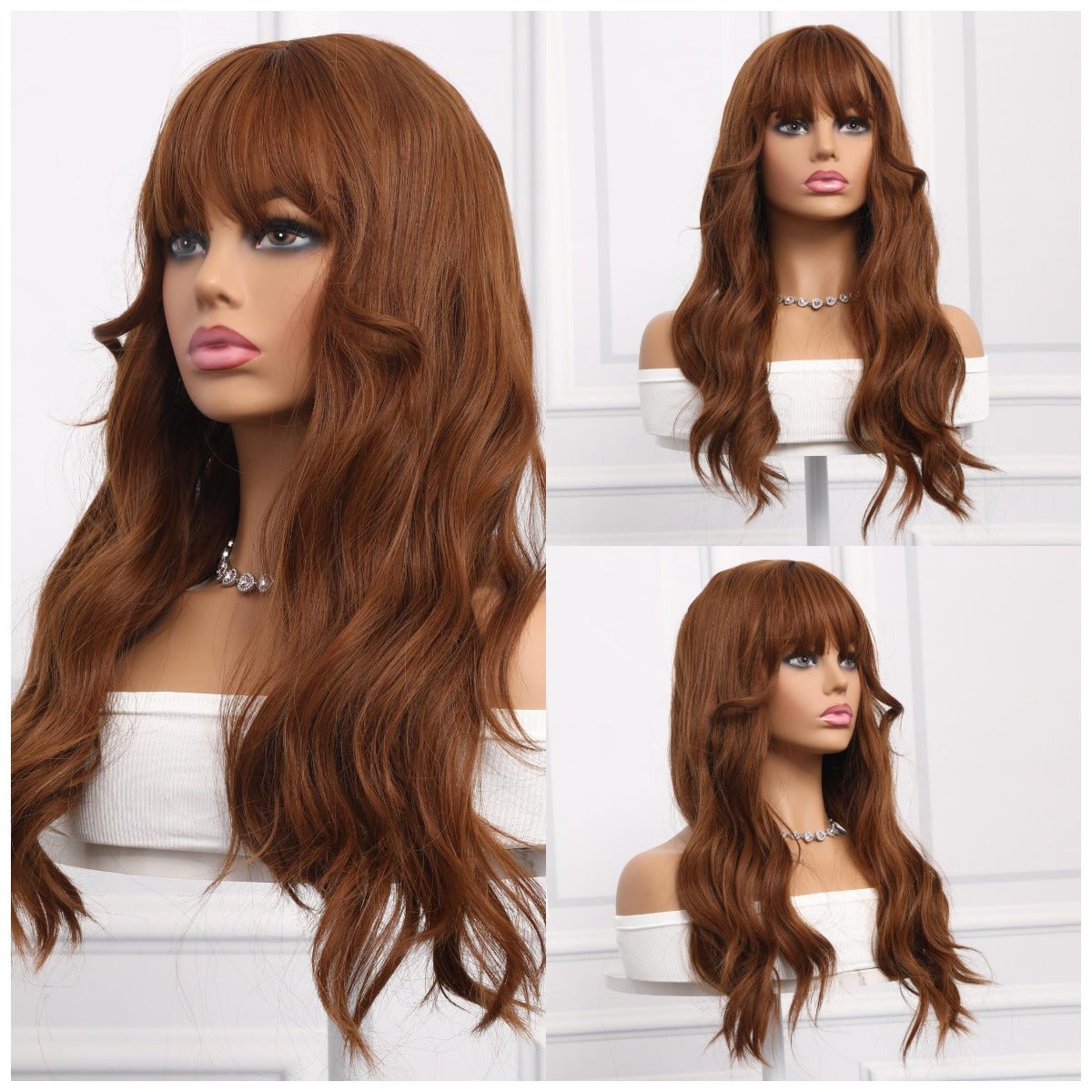 26-inch | Brown Loose Wave with Hair Bangs | SM5065 - TapLike