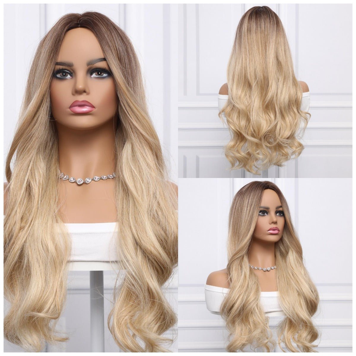 26-inch | Gold Loose Wave without Hair Bangs | SM5018 - TapLike