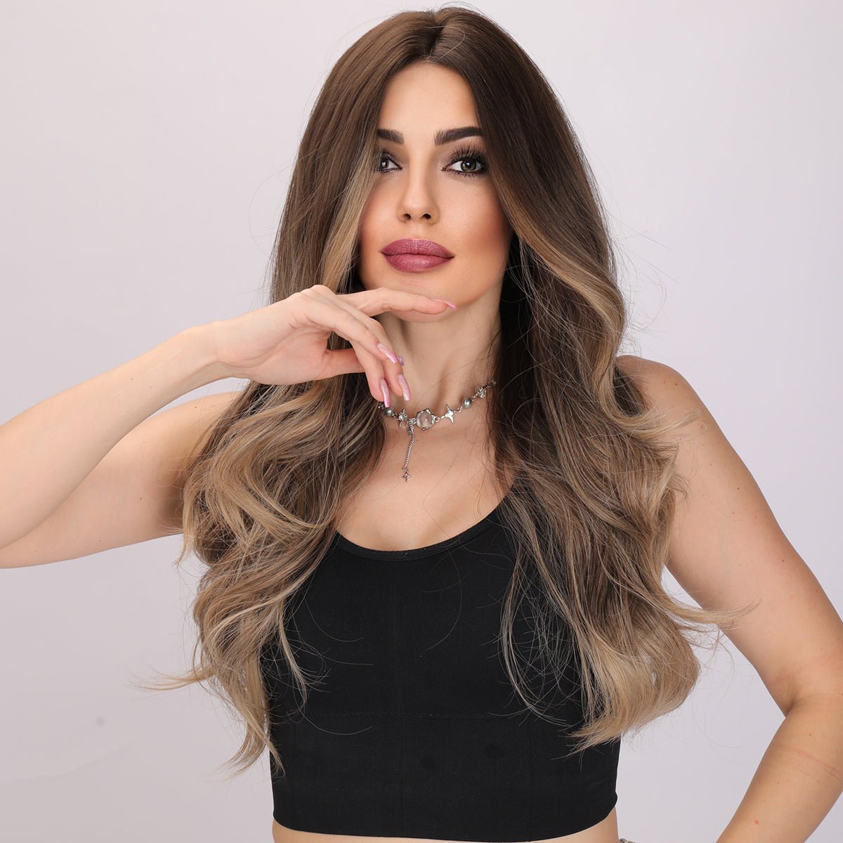 26-inch | Golden Gradient Loose Wave without Hair Bangs | SM458 - TapLike