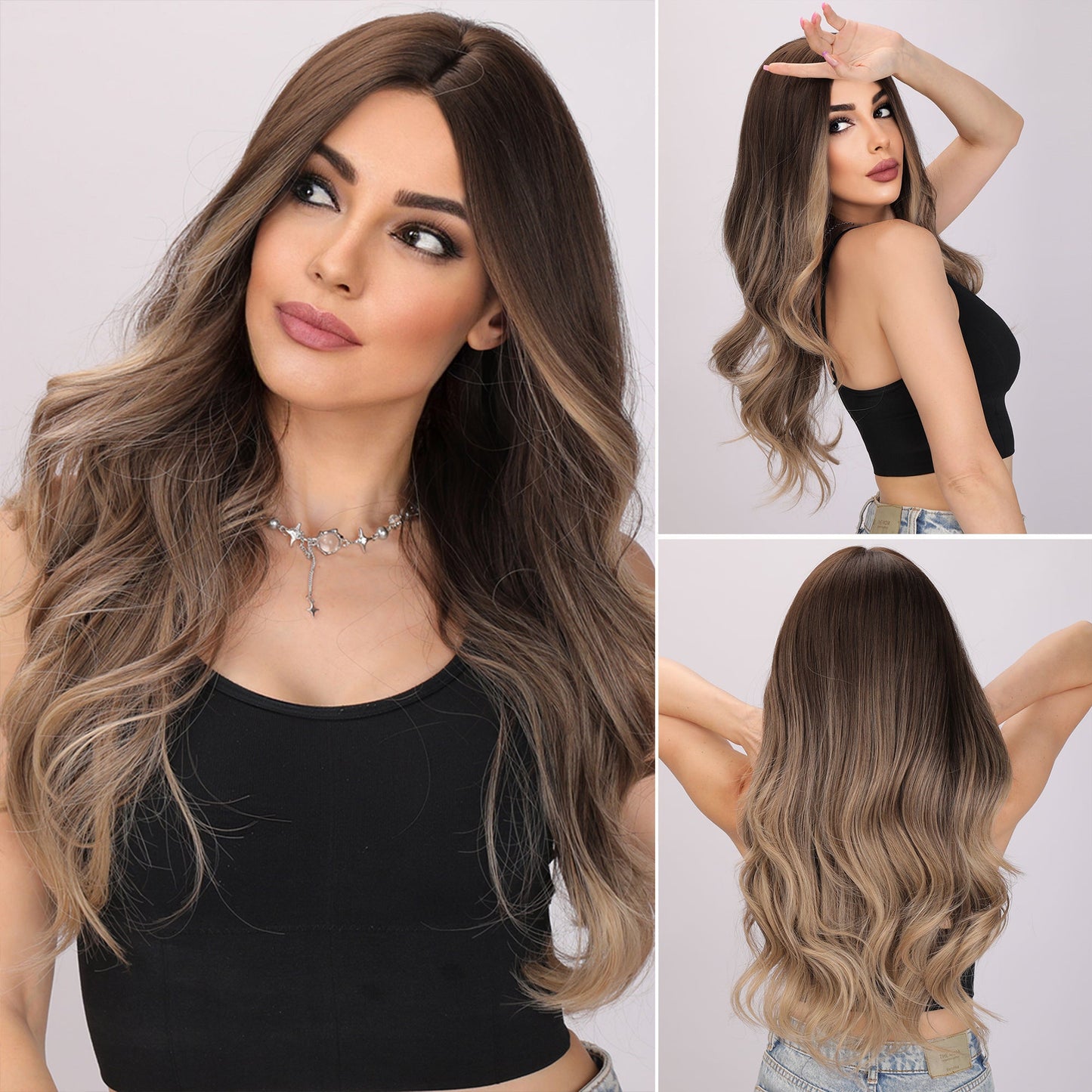 26-inch | Golden Gradient Loose Wave without Hair Bangs | SM458 - TapLike