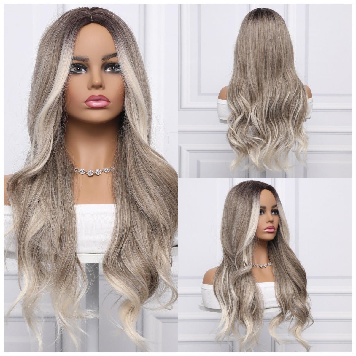 26-inch | Gray gradient Loose Wave without Hair Bangs | SM5118 - TapLike