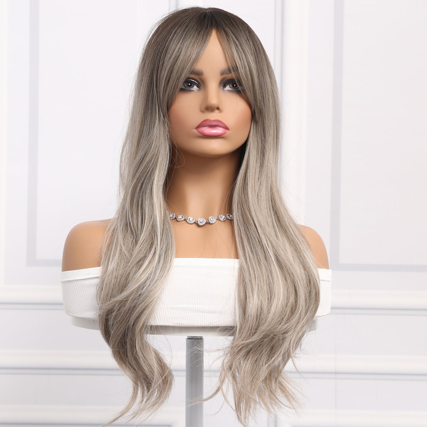 26-inch | Gray Loose Wave without Hair Bangs | SM457 - TapLike