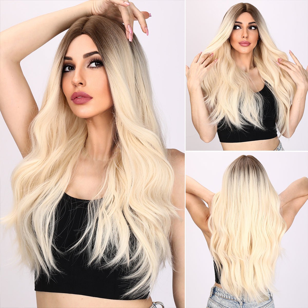 26-inch | Ombre Gold Body Wave without Bangs | SM9347 - TapLike