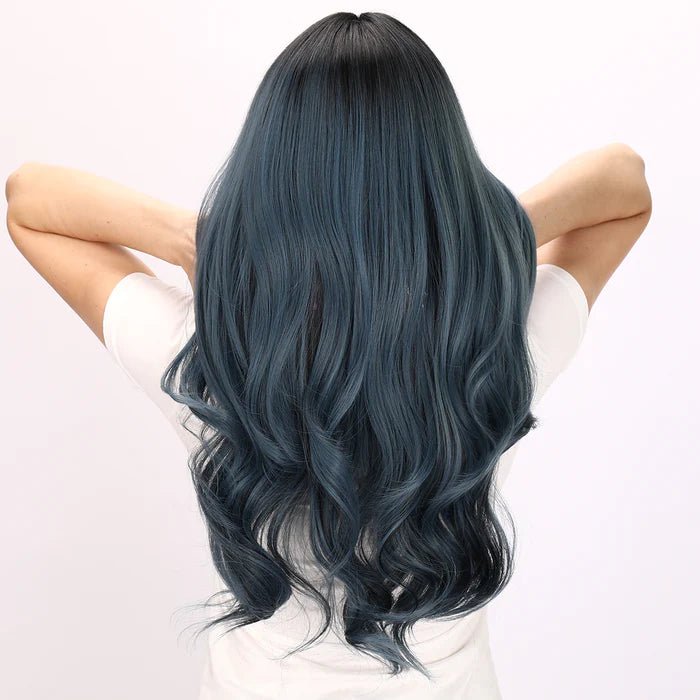 28-inch | Blue Loose Wave without Bangs | SM6968 - TapLike