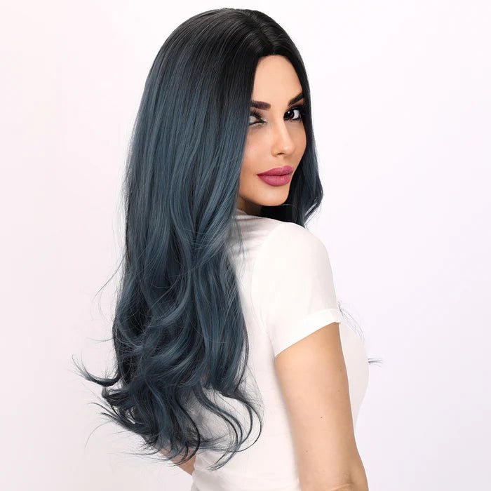 28-inch | Blue Loose Wave without Bangs | SM6968 - TapLike