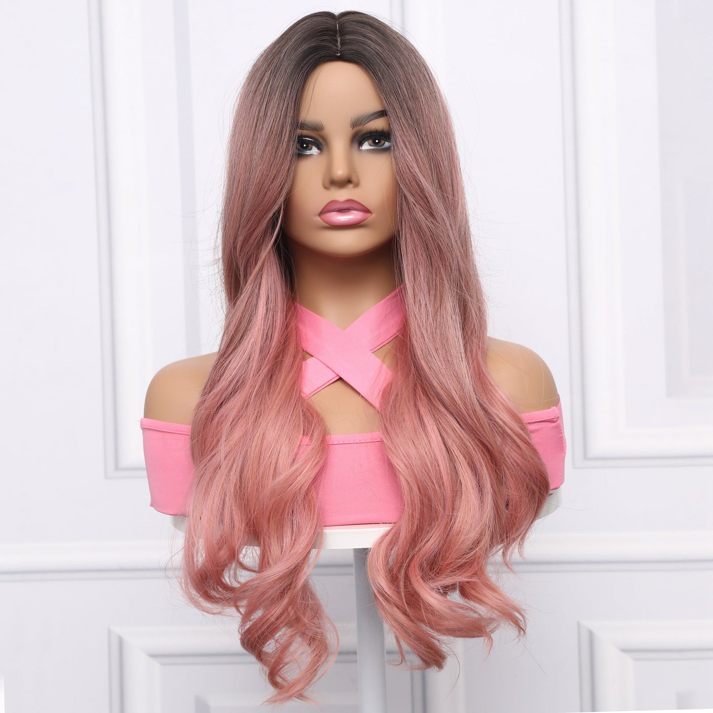 28-inch | Pink Loose Wave without Hair Bangs | SM313 - TapLike