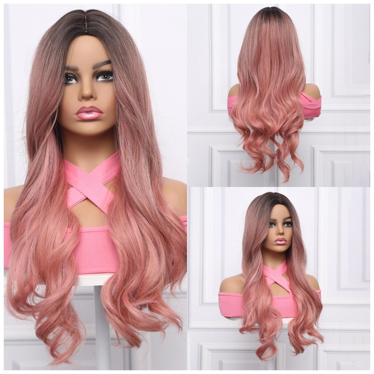 28-inch | Pink Loose Wave without Hair Bangs | SM313 - TapLike