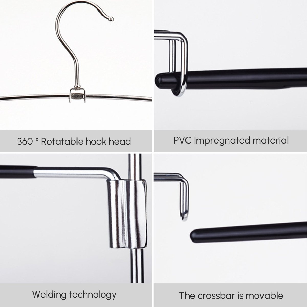 2PCS 5in1 Pants Clothes Hook Space Saving Hanger Drying Rack Hanger - Taplike