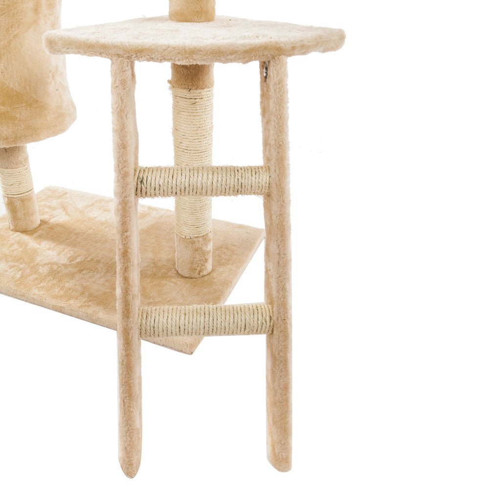 60" Solid Cute Sisal Rope Plush Cat Climb Tree Cat Tower - Taplike