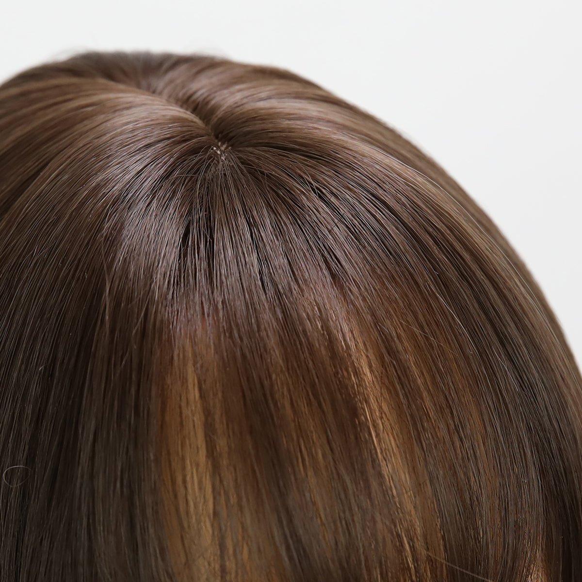 8-inch | cool brown | straight hair with hair bangs | SM7252 - TapLike