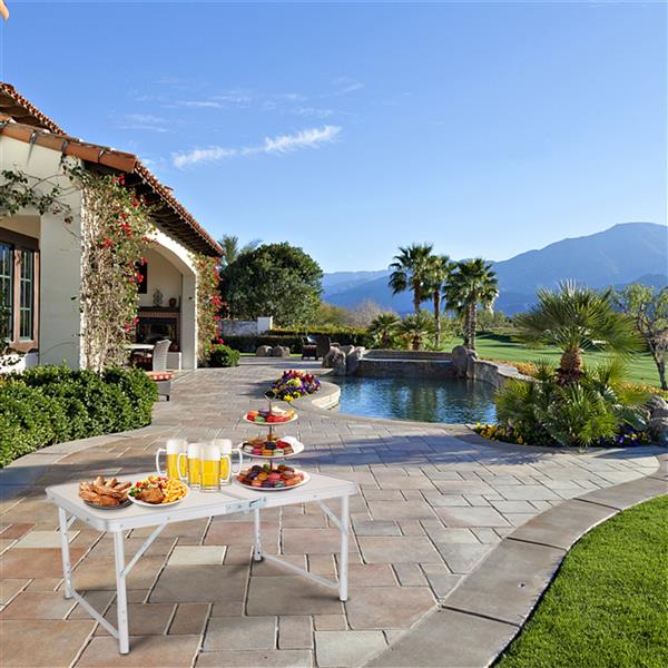 90 x 60 x 70cm Home Use Aluminum Alloy Folding Table - Taplike
