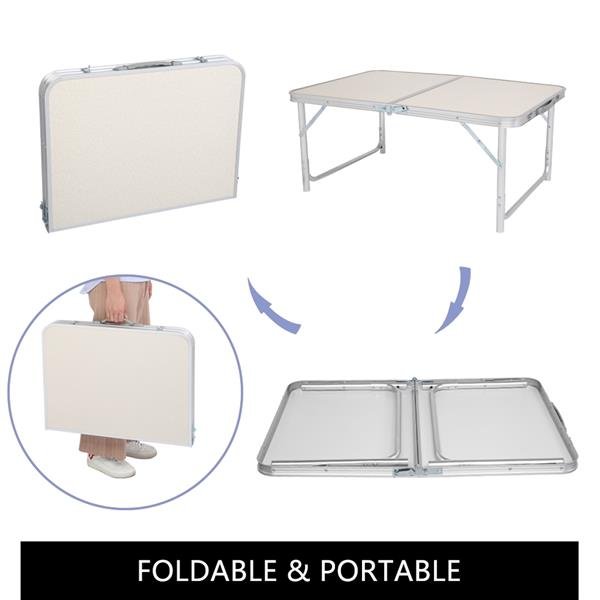 90 x 60 x 70cm Home Use Aluminum Alloy Folding Table - Taplike