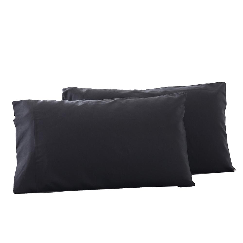 A Pair of Brushed Plain Hypoallergenic And Breathable Pillowcases - Taplike