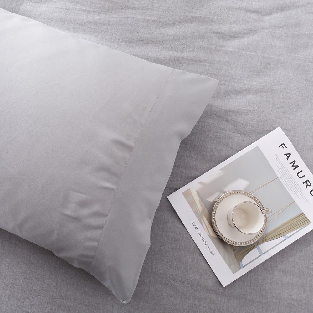 A Pair of Brushed Plain Hypoallergenic And Breathable Pillowcases - Taplike