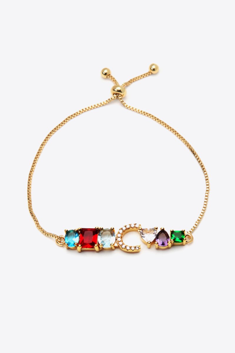A to J Zircon Bracelet - TapLike