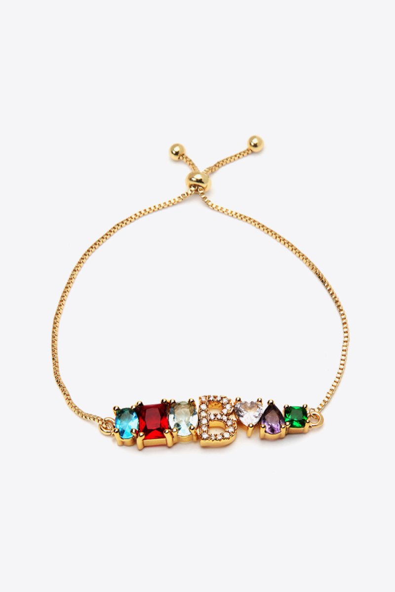 A to J Zircon Bracelet - TapLike