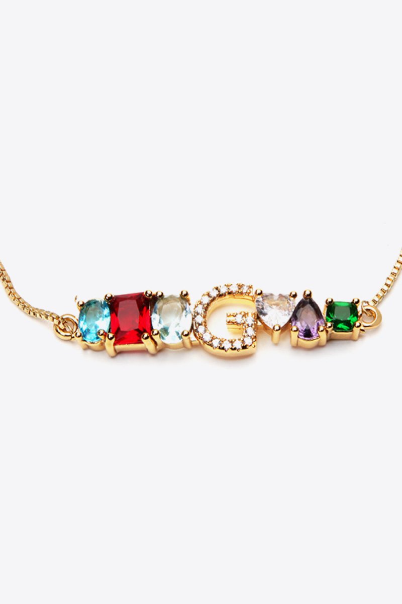 A to J Zircon Bracelet - TapLike