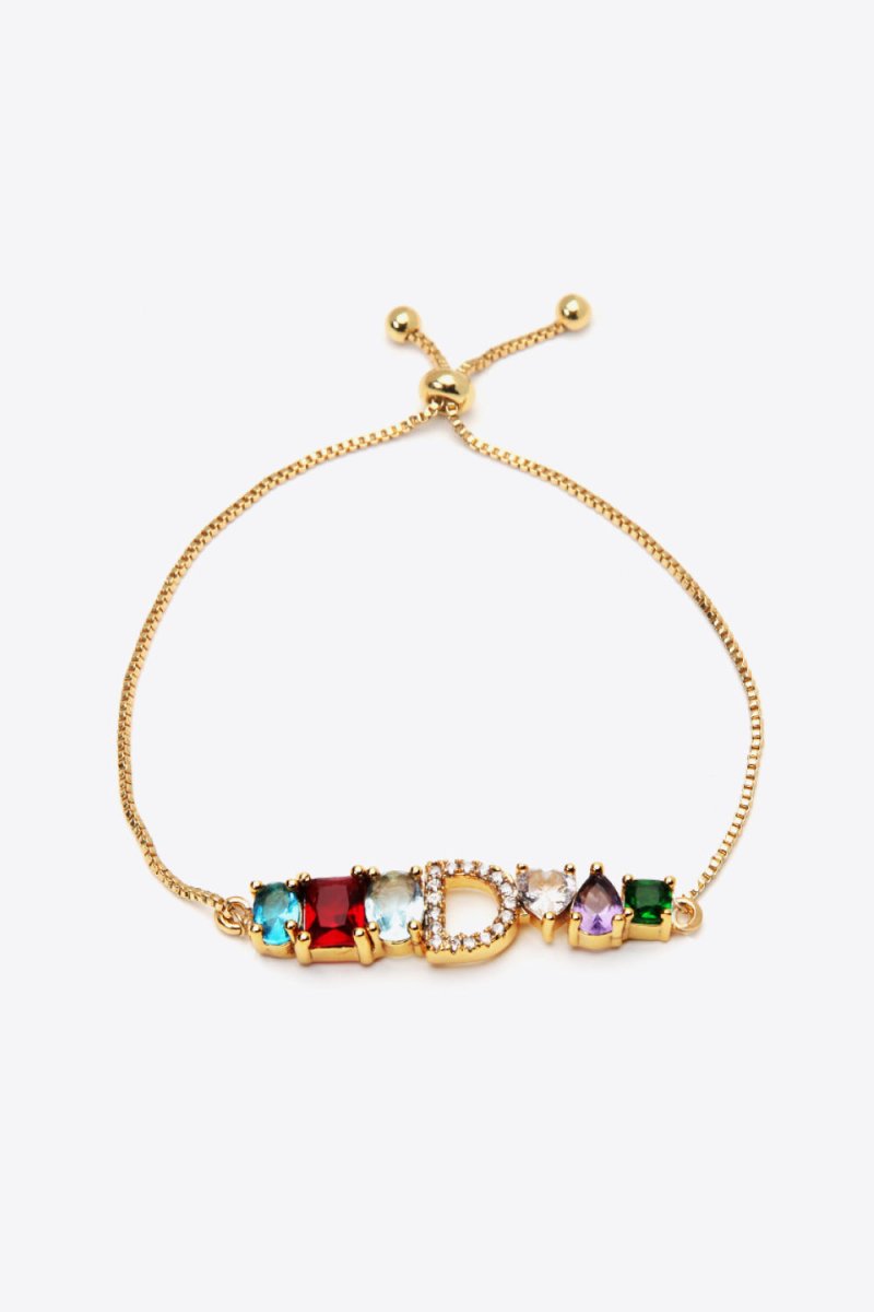 A to J Zircon Bracelet - TapLike