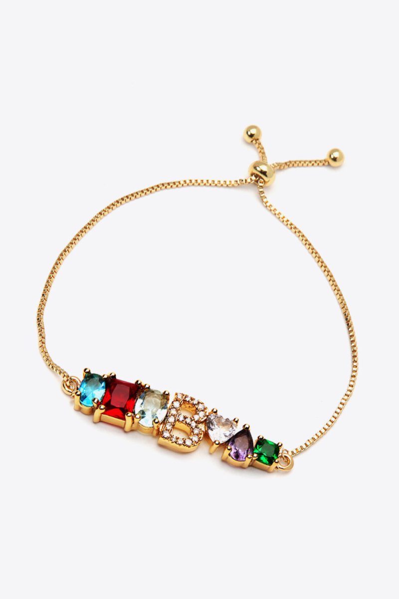A to J Zircon Bracelet - TapLike