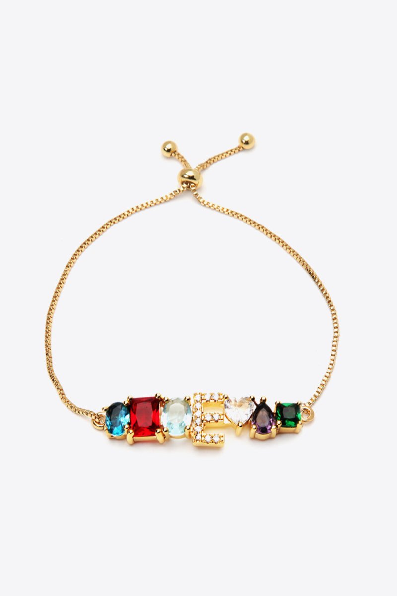 A to J Zircon Bracelet - TapLike