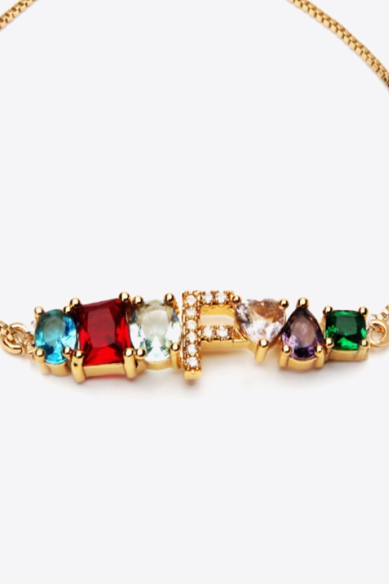 A to J Zircon Bracelet - TapLike