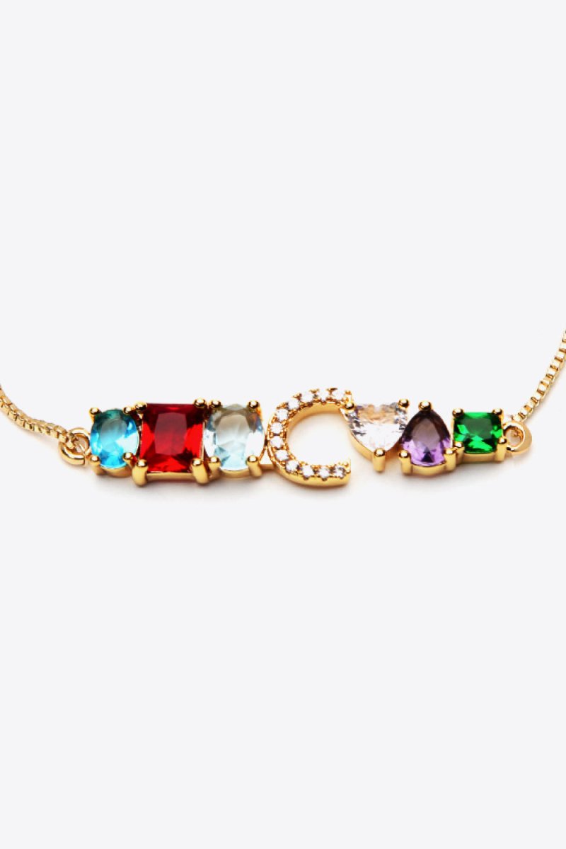 A to J Zircon Bracelet - TapLike
